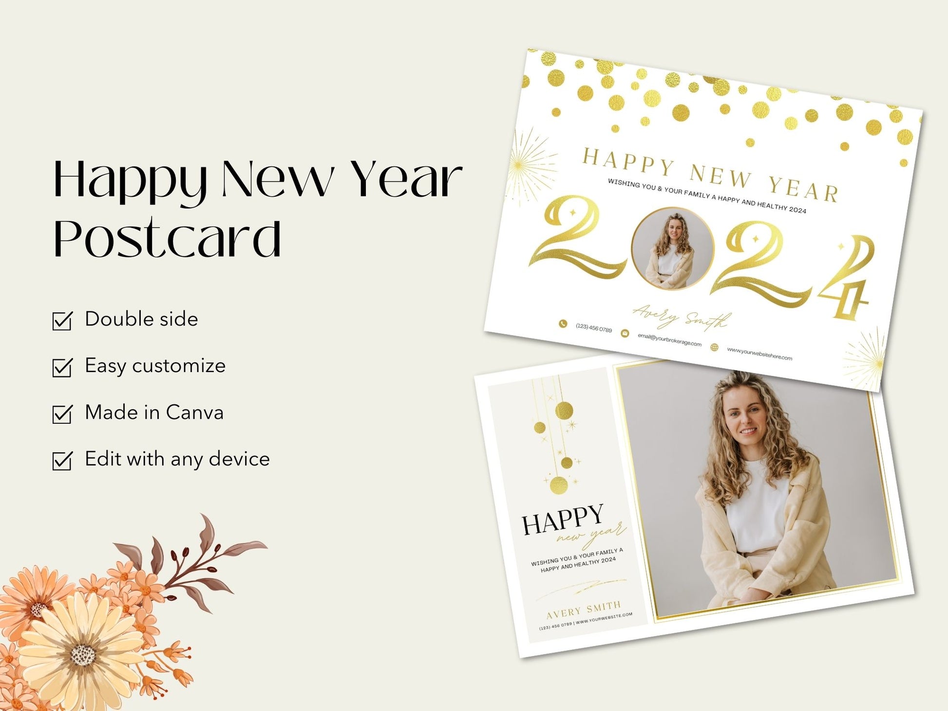 Real Estate Happy New Year Postcard 2024 Vol 01: Welcoming the New Year with Warm Wishes for Clients and the Community