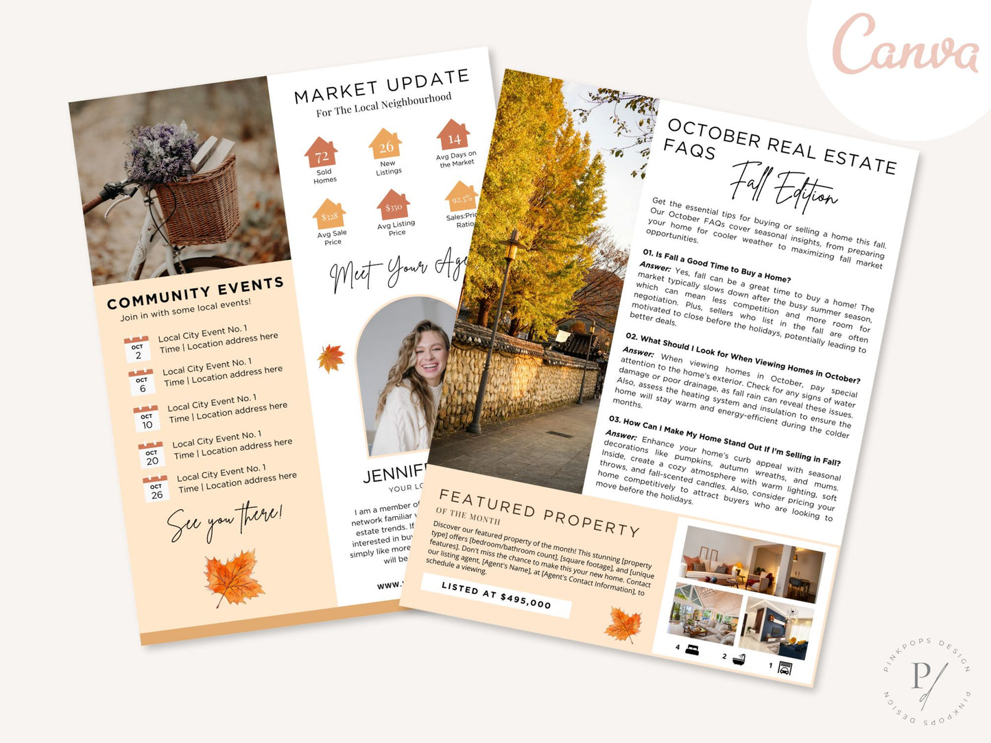 October Newsletter 2024 Vol 02 template for real estate professionals, featuring market trends and seasonal tips.