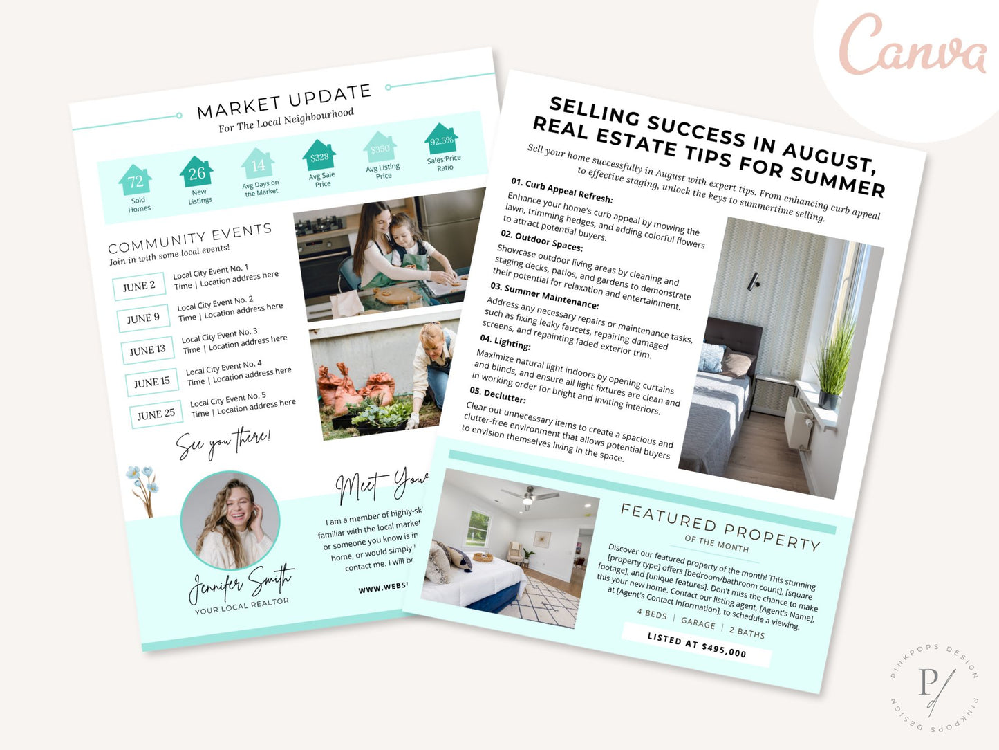 Minimal August Newsletter - Sleek and modern template for real estate updates and insights.