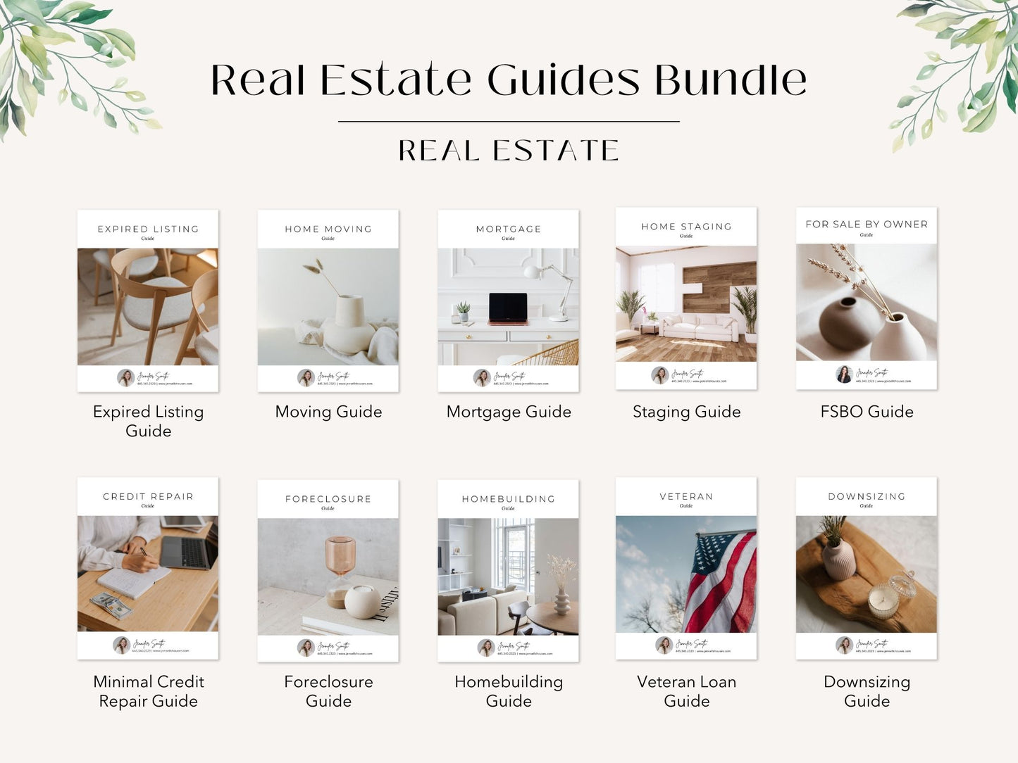 real estate guides bundle with modern clean design