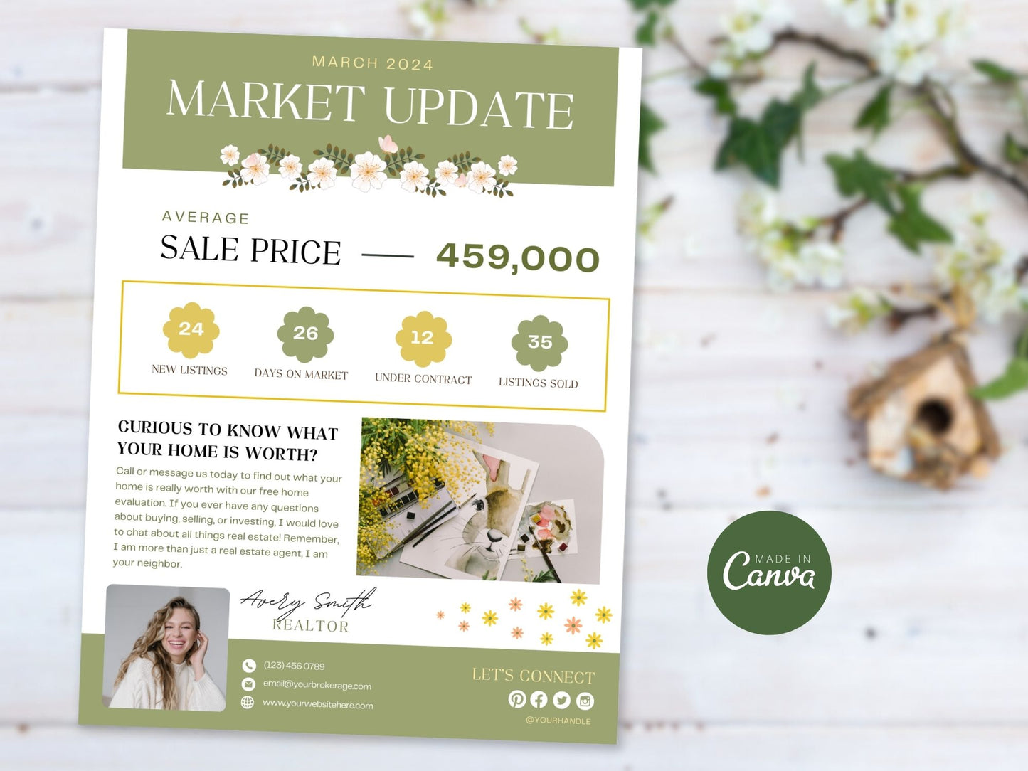 Spring Market Update Flyer - Professionally designed real estate flyer with essential market insights for the spring season.