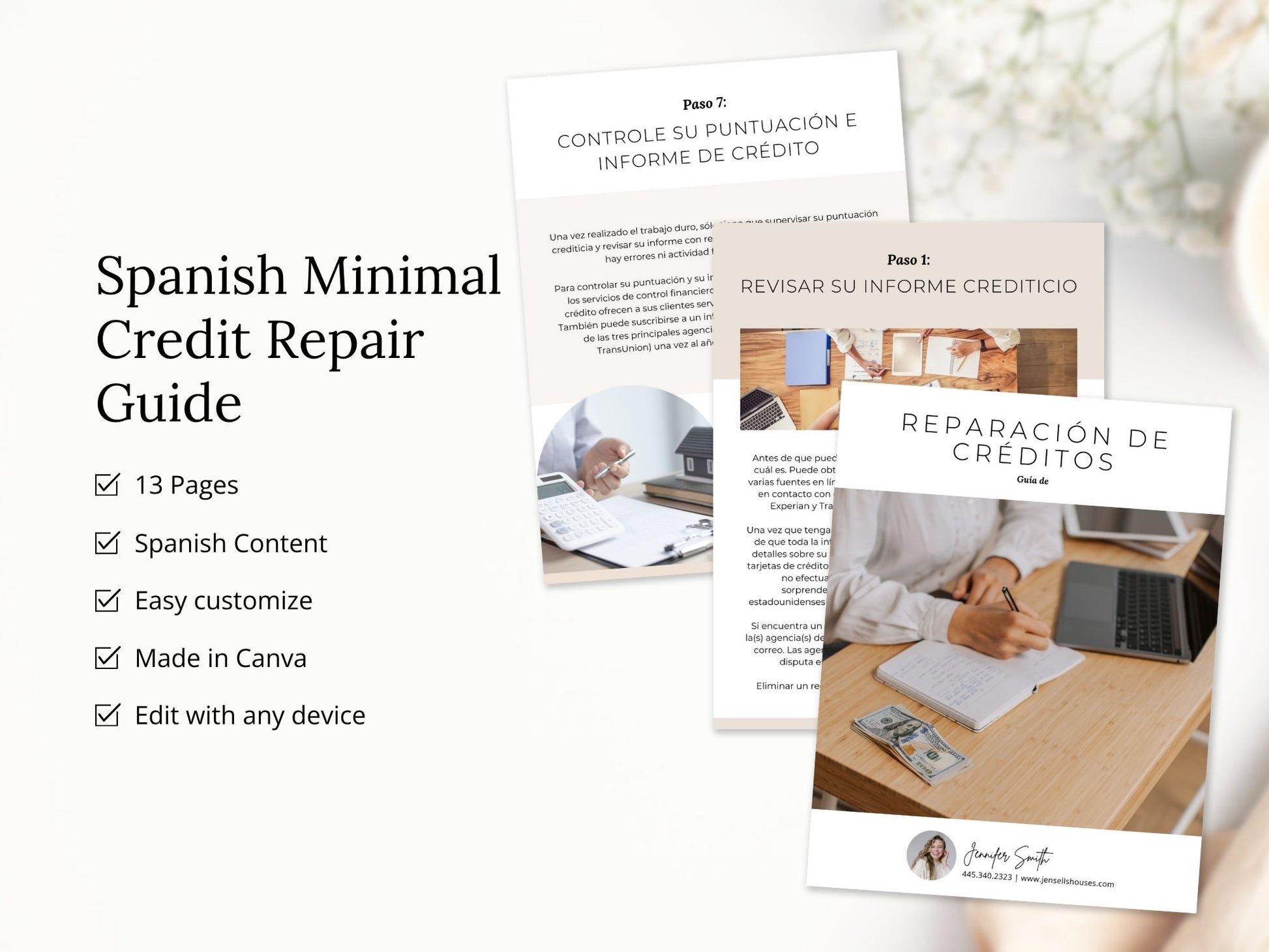 Spanish Minimal Credit Repair Guide - Financial guide in Spanish designed to improve and manage your credit history efficiently.