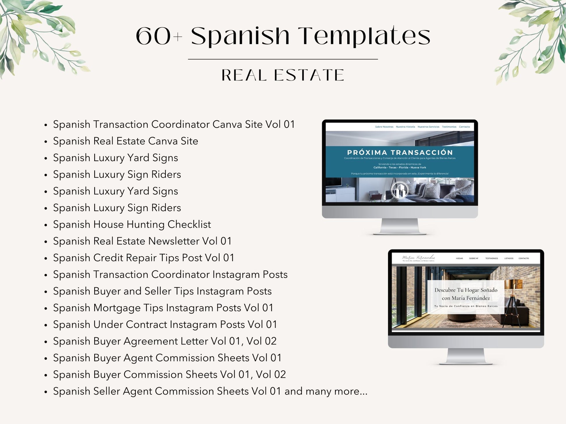 Spanish Real Estate Bundle - Boost your real estate business with our resources in Spanish.