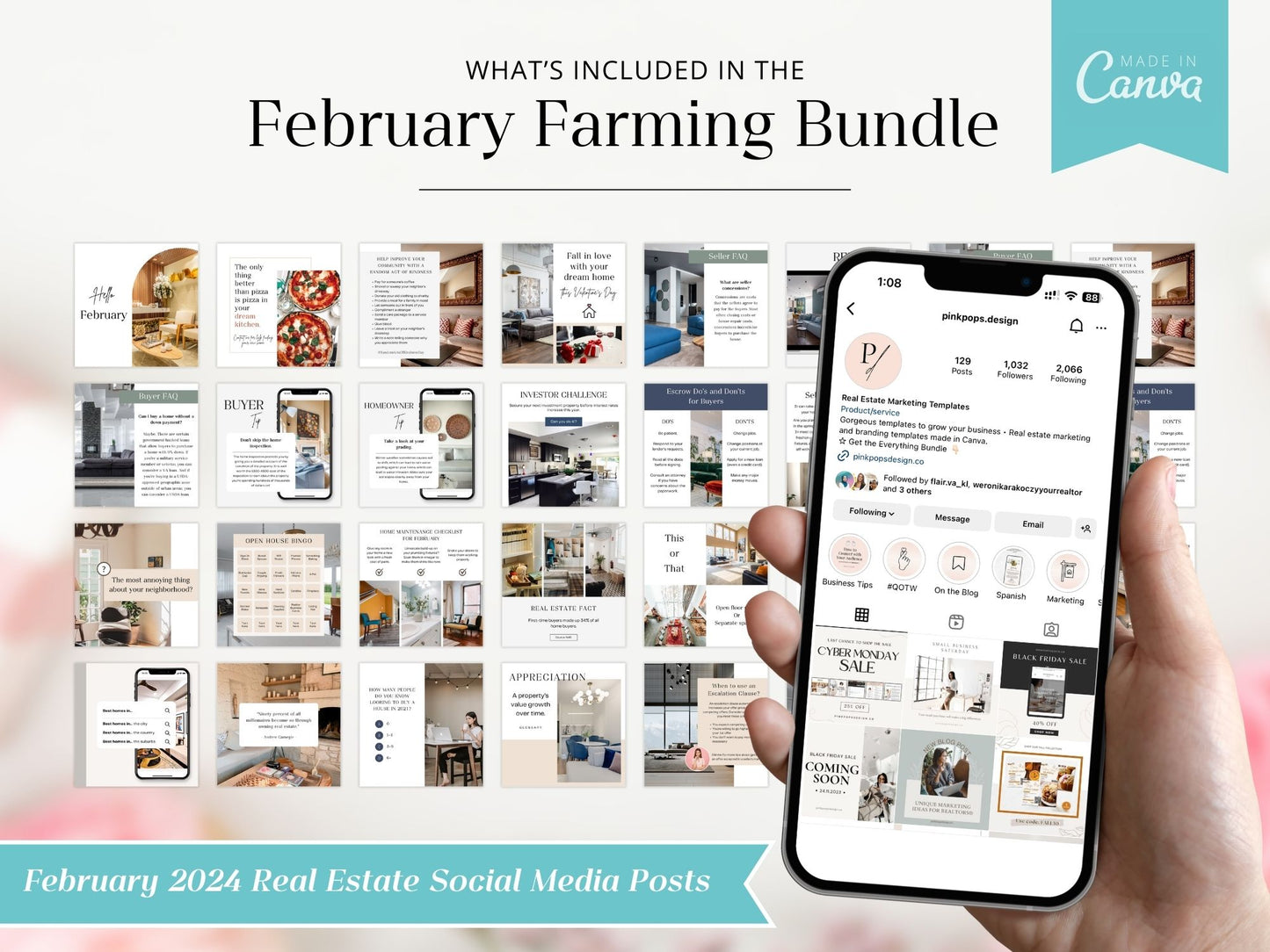 February Farming Bundle - Professionally designed real estate marketing materials for a standout February farming campaign.