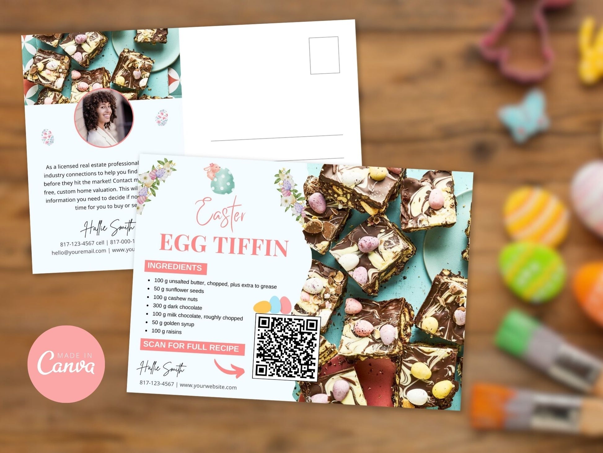 Easter Recipe Postcard Bundle - Professionally designed real estate postcards featuring mouthwatering Easter recipes.