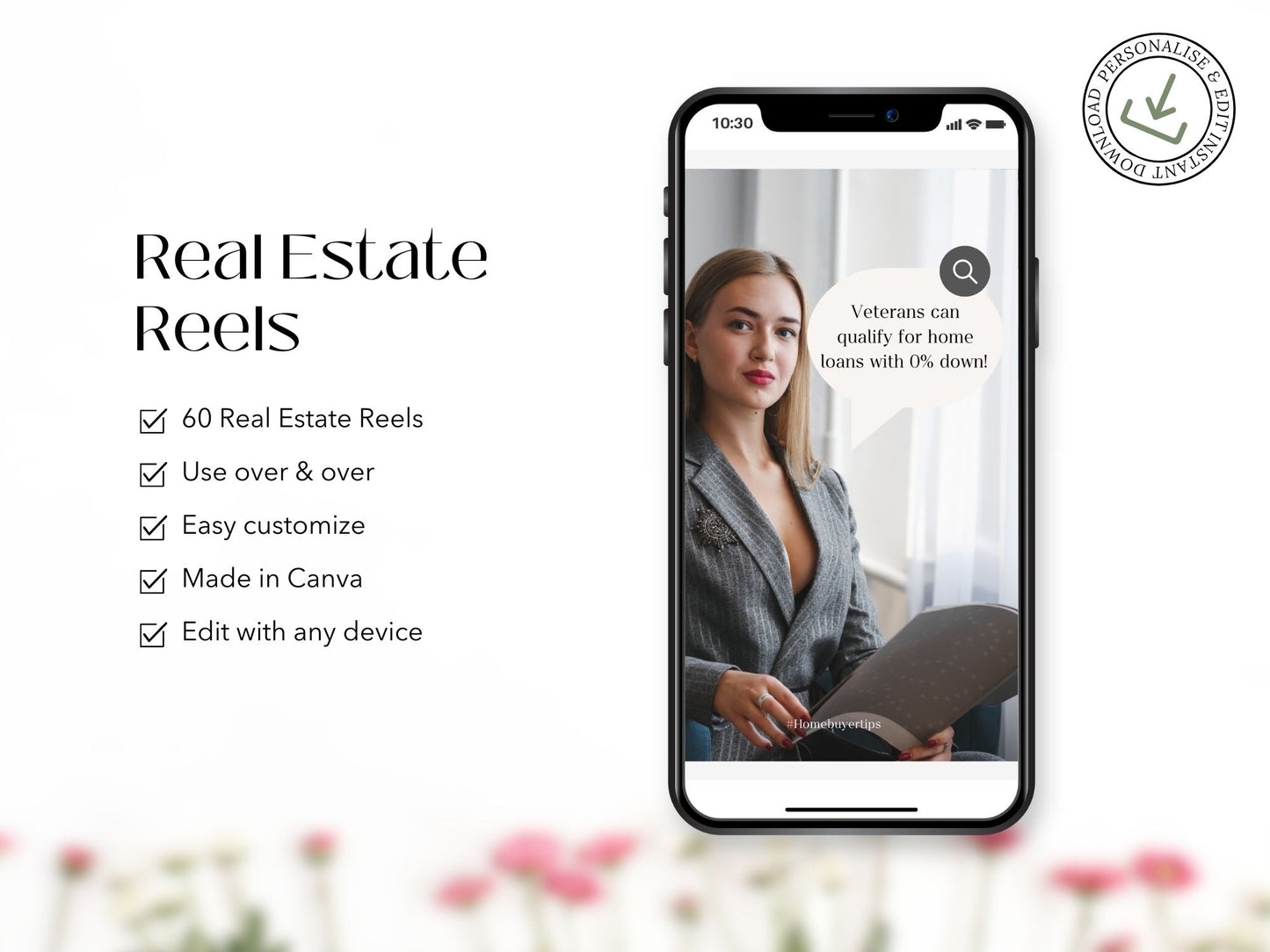 60 Real Estate Reels Vol 01 - Collection of real estate-themed Instagram reels for agents.