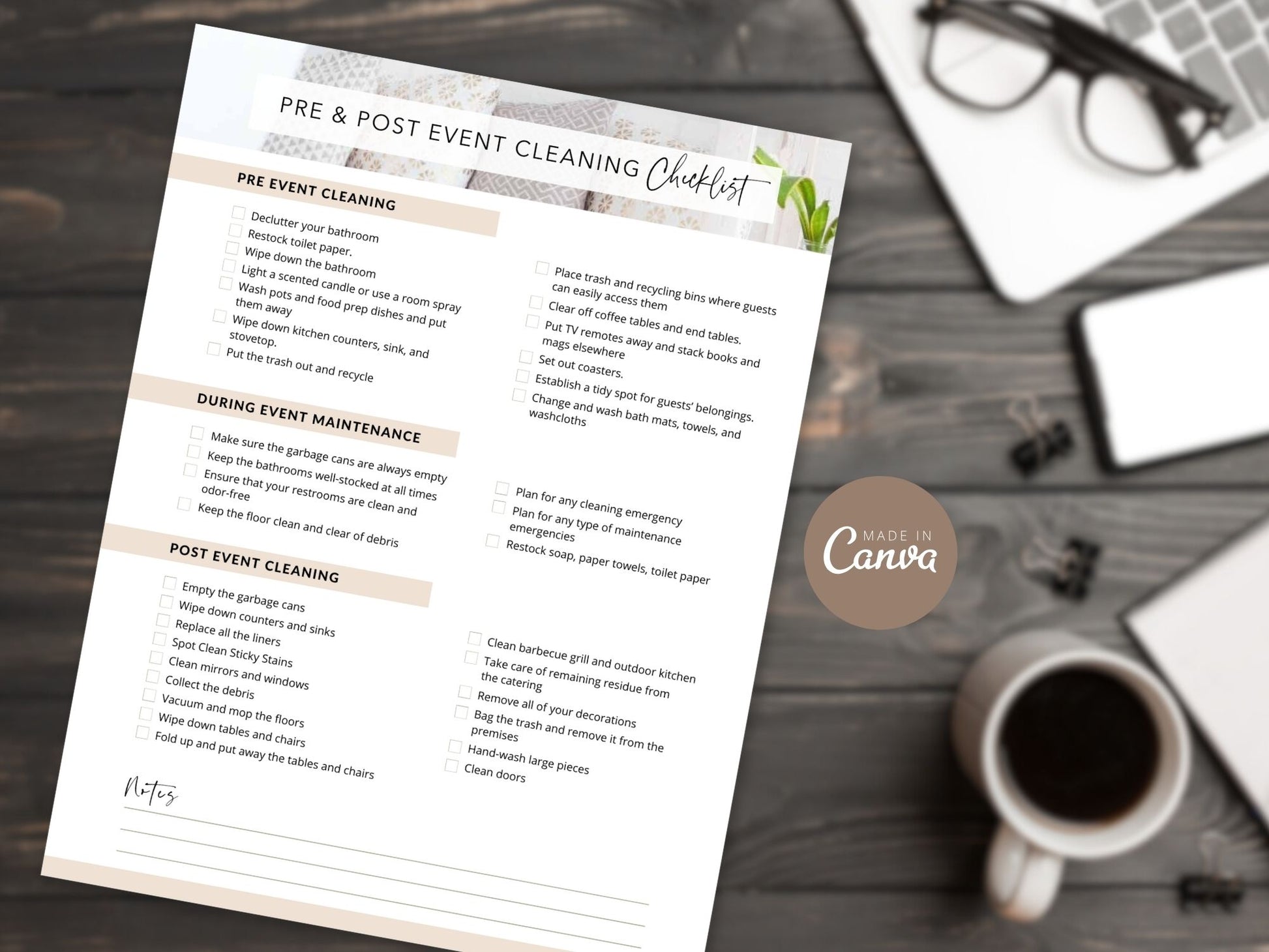 Event Cleaning Checklist - Comprehensive guide for efficient and thorough event cleaning.