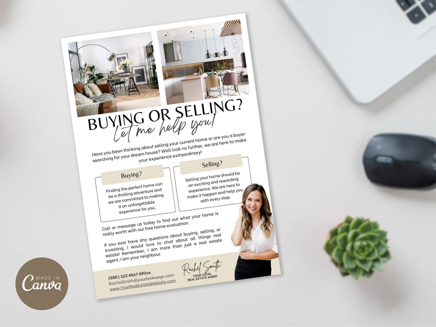 Buying or Selling Real Estate Letter Vol 03 - Professionally designed real estate letter template for impactful communication.