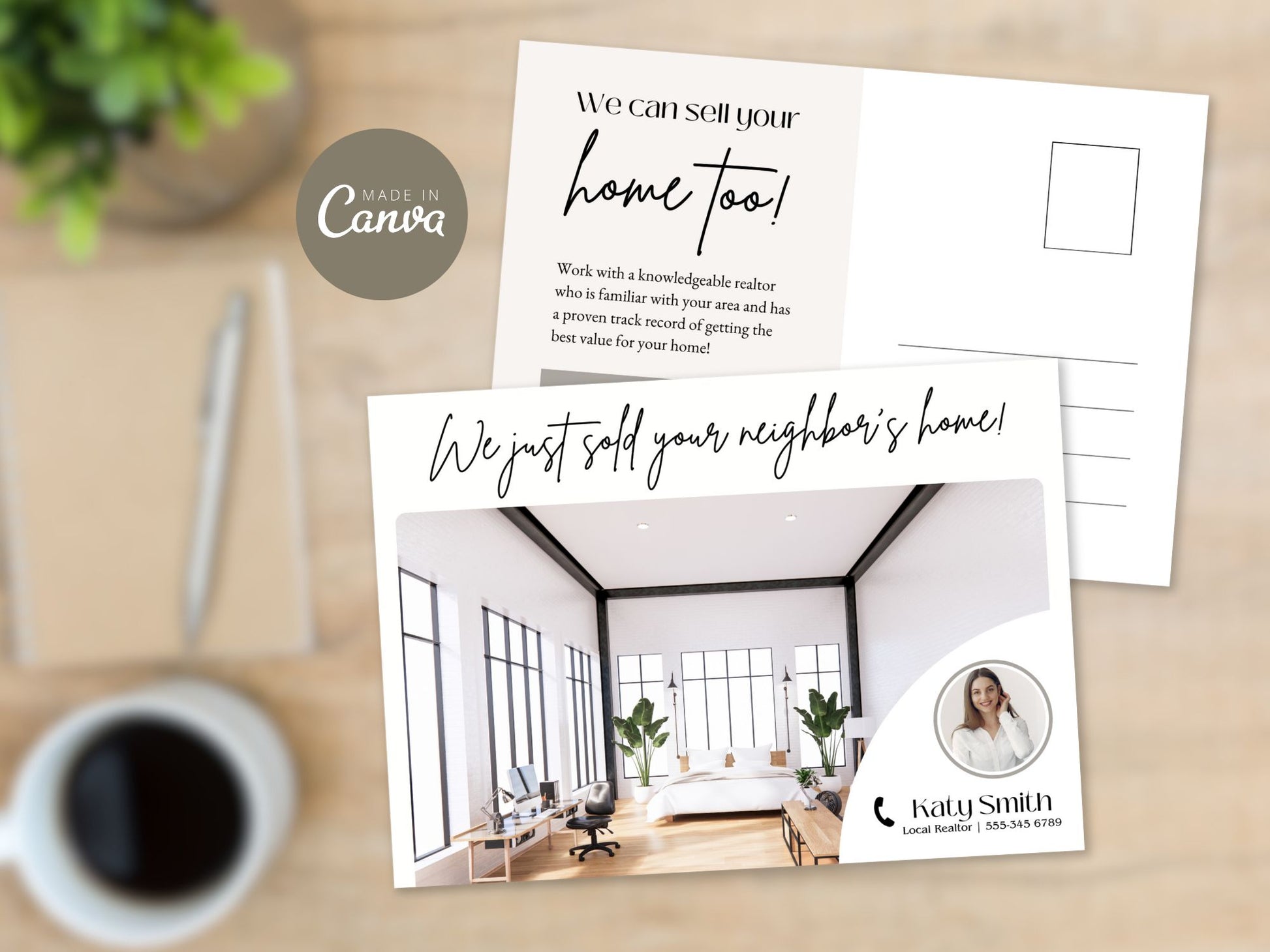 Just Sold Real Estate Postcard - Celebrate your successful transactions with vibrant postcard announcements.