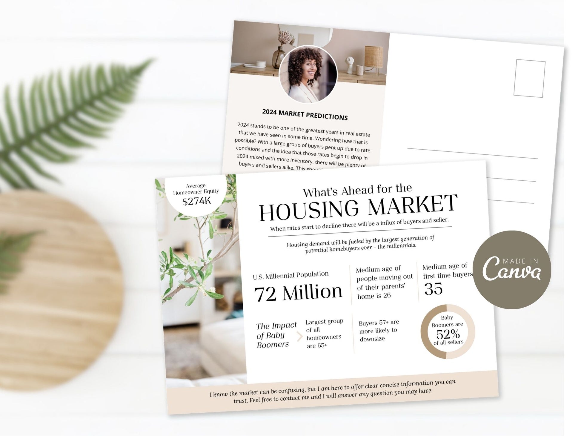 Market Update Postcard Vol 02 - Professionally designed real estate postcard delivering essential market insights.