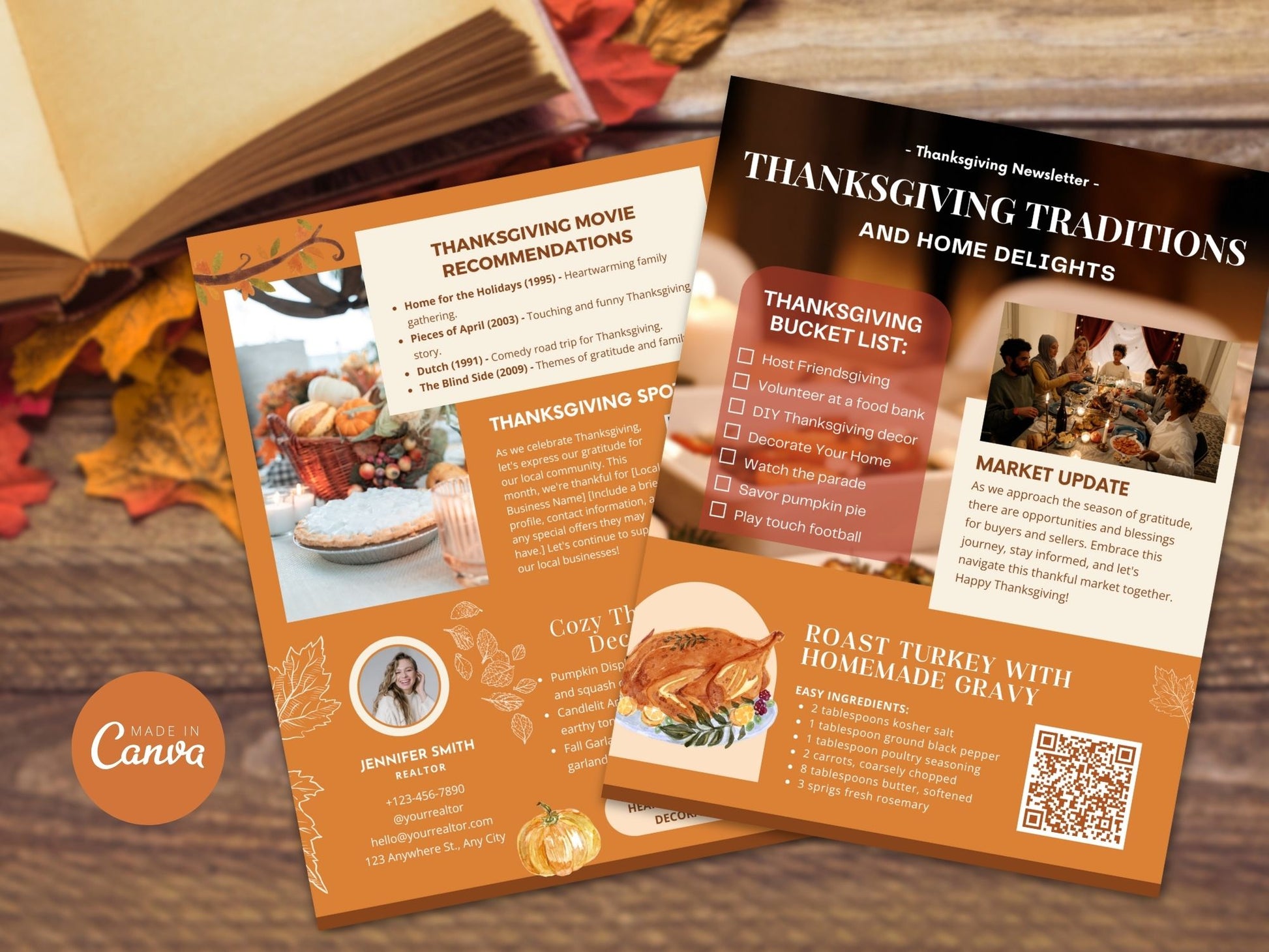 Real Estate Thanksgiving Newsletter 2023 - Professionally crafted newsletter template for expressing gratitude, sharing seasonal insights, and staying connected with your audience during the Thanksgiving season.