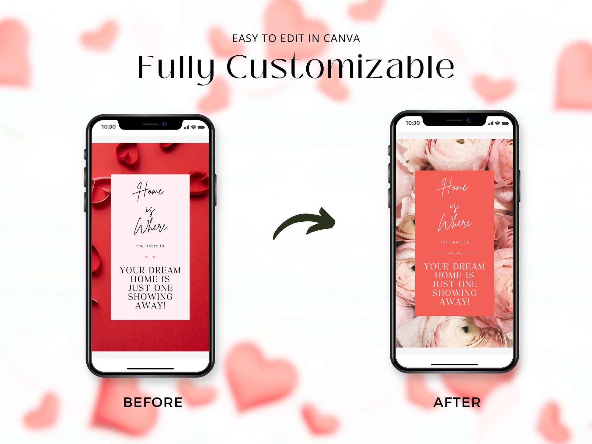 Valentine-themed Instagram reel templates for realtors, perfect for engaging audiences with romantic and creative real estate content.