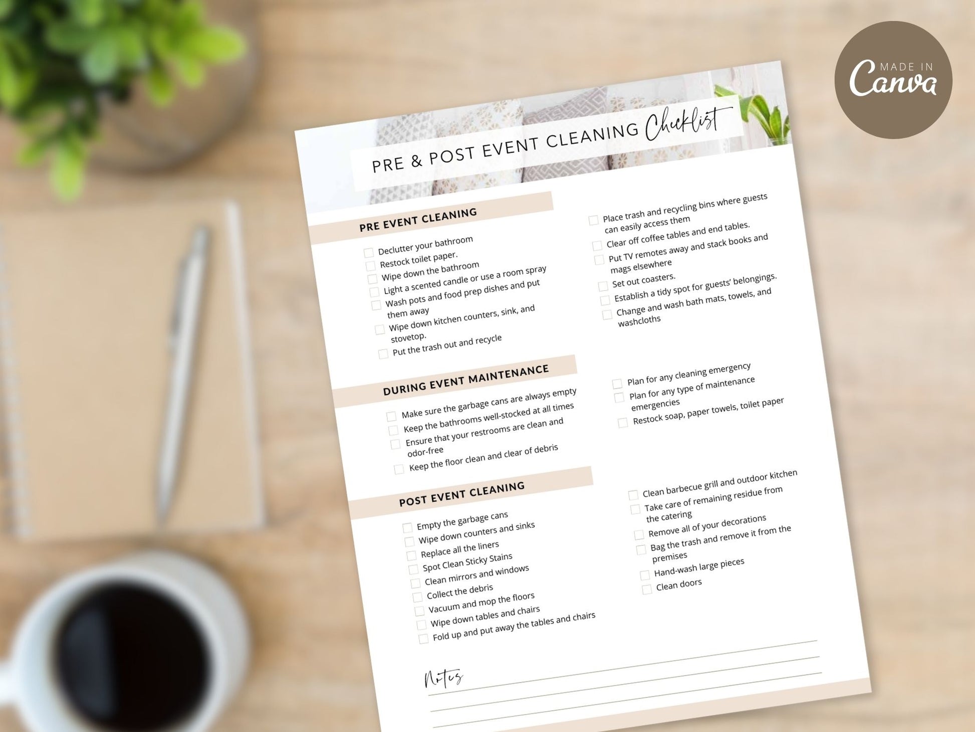 Event Cleaning Checklist - Comprehensive guide for efficient and thorough event cleaning.