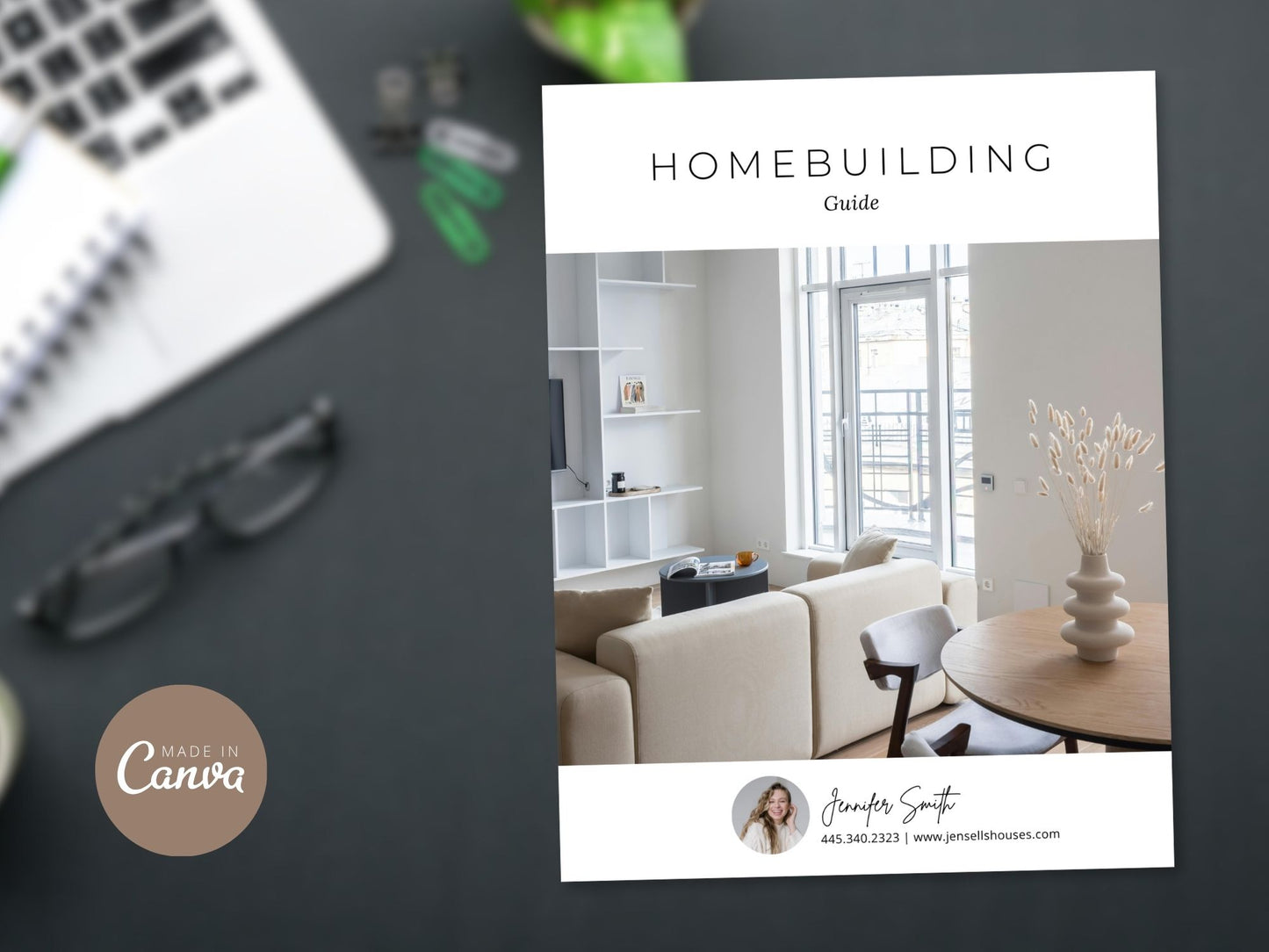 Editable homebuilding guide for real estate agents