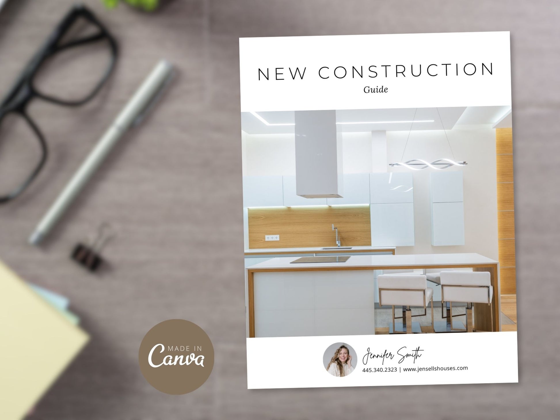 Minimal New Construction Guide for realtors, offering a step-by-step resource on the new build
home buying process.