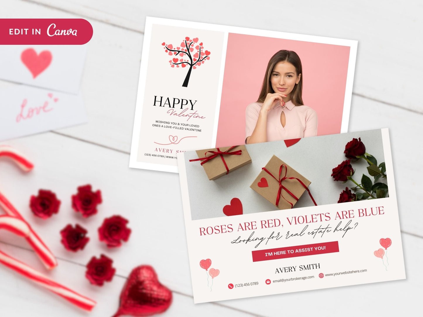 Valentine Postcard Bundle - Professionally designed real estate postcards with a touch of Valentine's charm for impactful marketing.