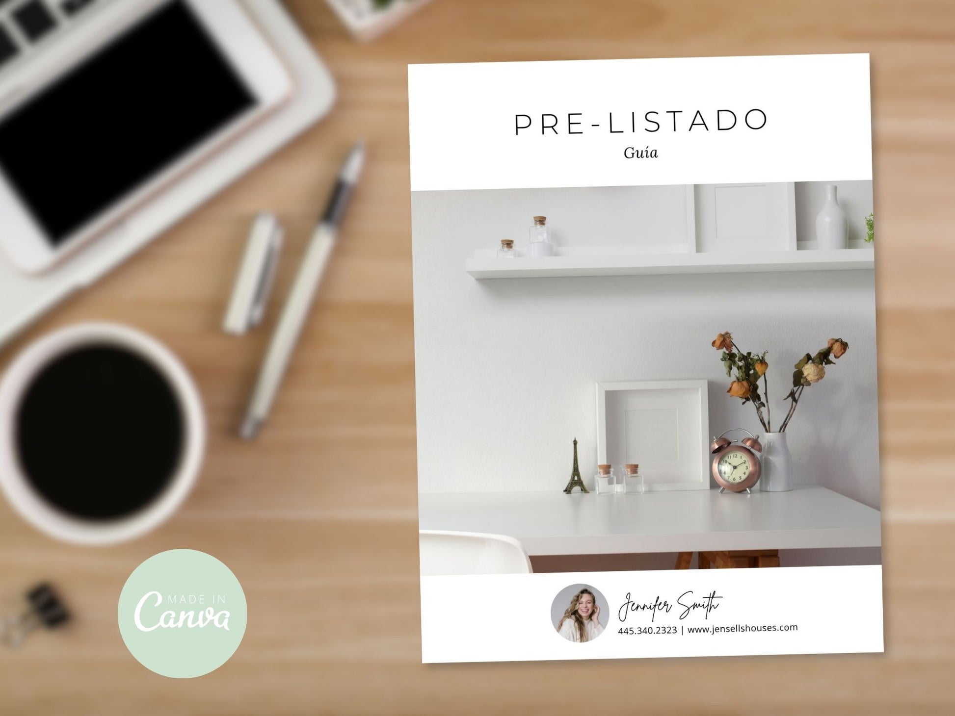 Spanish Minimal Pre-Listing Guide with steps to prepare your home for sale.
