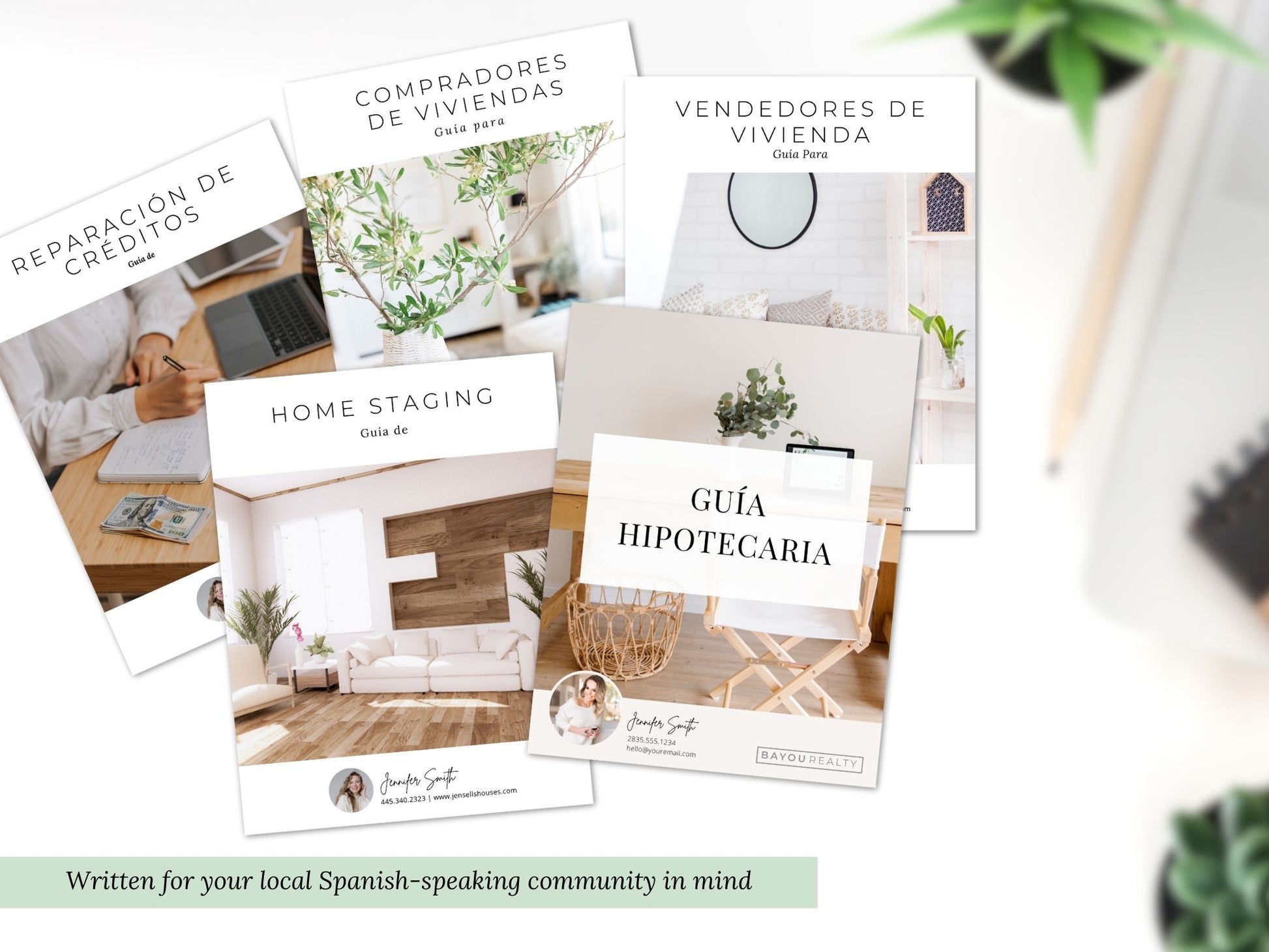 Spanish Real Estate Guide Bundle - Comprehensive guides in Spanish for buyers, sellers, mortgages, minimal credit repair, and minimal staging.