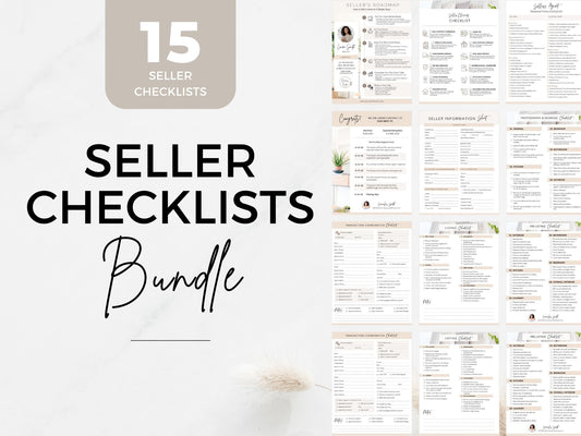 Real Estate Seller Checklists Bundle - Versatile and editable templates for empowering sellers with comprehensive guides in the real estate transaction process.