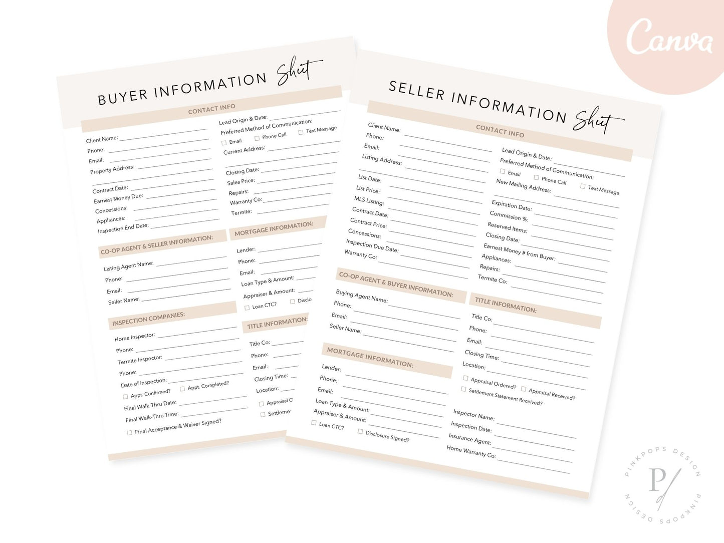 Buyer & Seller Information Sheet