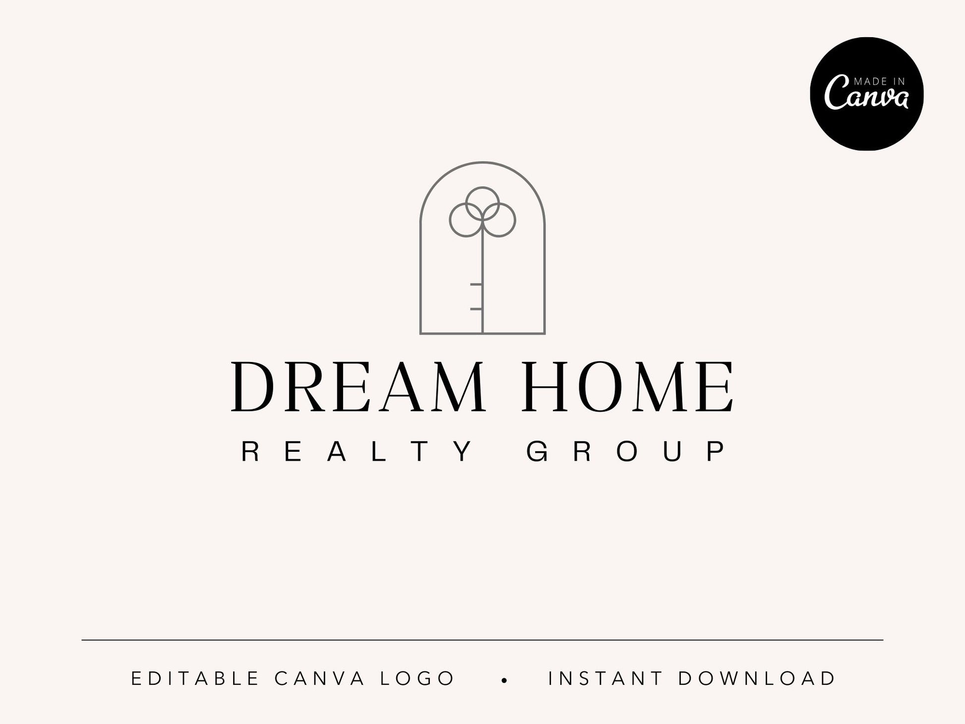 Dream Home Realty Group Logo Template - Clean and contemporary logo designed for real estate professionals.