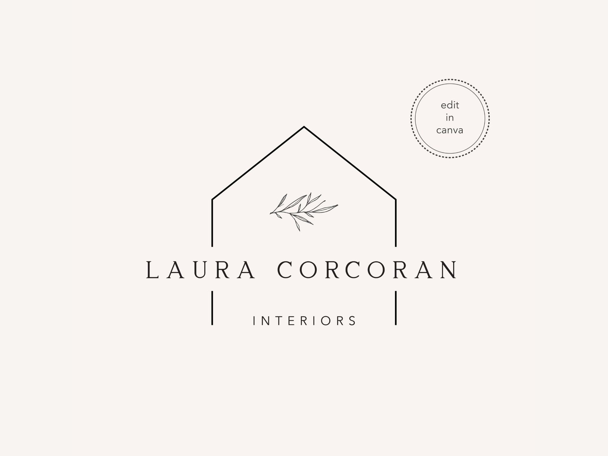Real Estate Laura Corcoran Logo Template - Sleek and stylish logo design personalized for Laura Corcoran, offering a distinctive visual identity with sophistication and a contemporary touch.