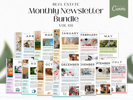 Real Estate Monthly Newsletter Bundle Vol 02