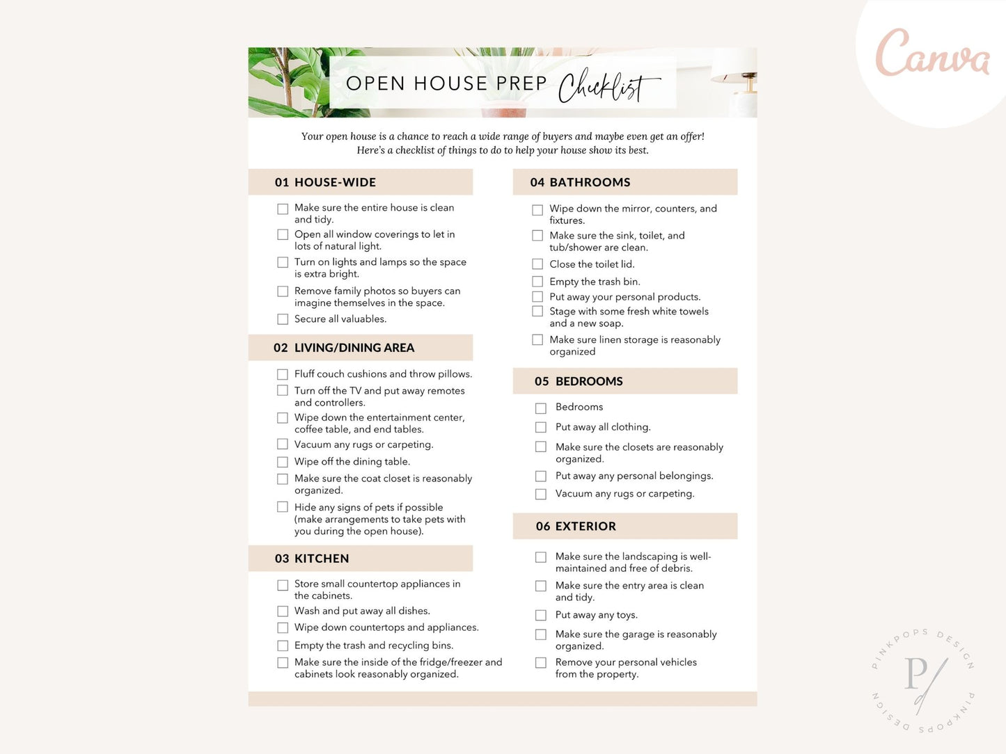 Open House Prep Checklist