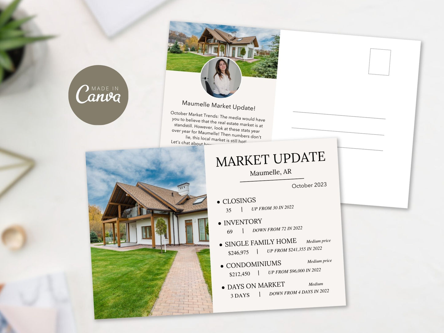 Market Update Postcard - Stay ahead in real estate with timely market insights. Showcase your expertise and commitment to client success with this visually appealing and informative postcard.