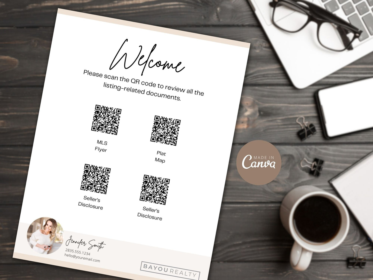 QR Code Listing Flyer - Elevate your property marketing with tech-savvy QR codes. Provide easy access to property details, enhancing the buyer's experience with innovative real estate marketing.