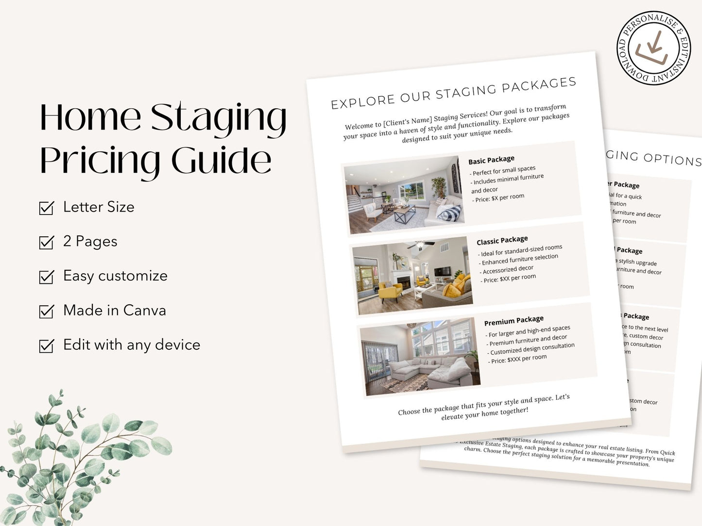 Home Staging Pricing Guide Vol 01 - Elevate your real estate staging business with this comprehensive guide. Strategically price your staging services to enhance properties and attract potential buyers with this essential resource.