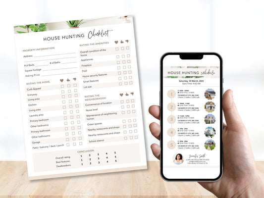 House Hunting Textable and Checklist Bundle - Empower your clients with essential tools for a smooth and organized home search. Elevate your real estate services with this comprehensive bundle.